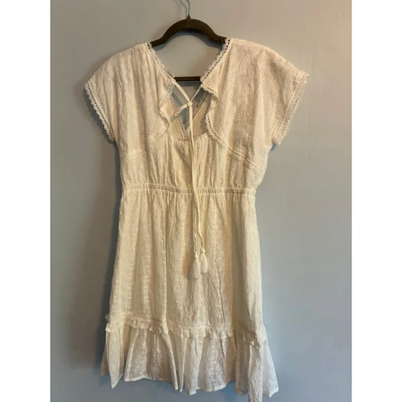 0207 NWT Size Medium Eyelet and lace baby doll swing dress. - Picture 5 of 11
